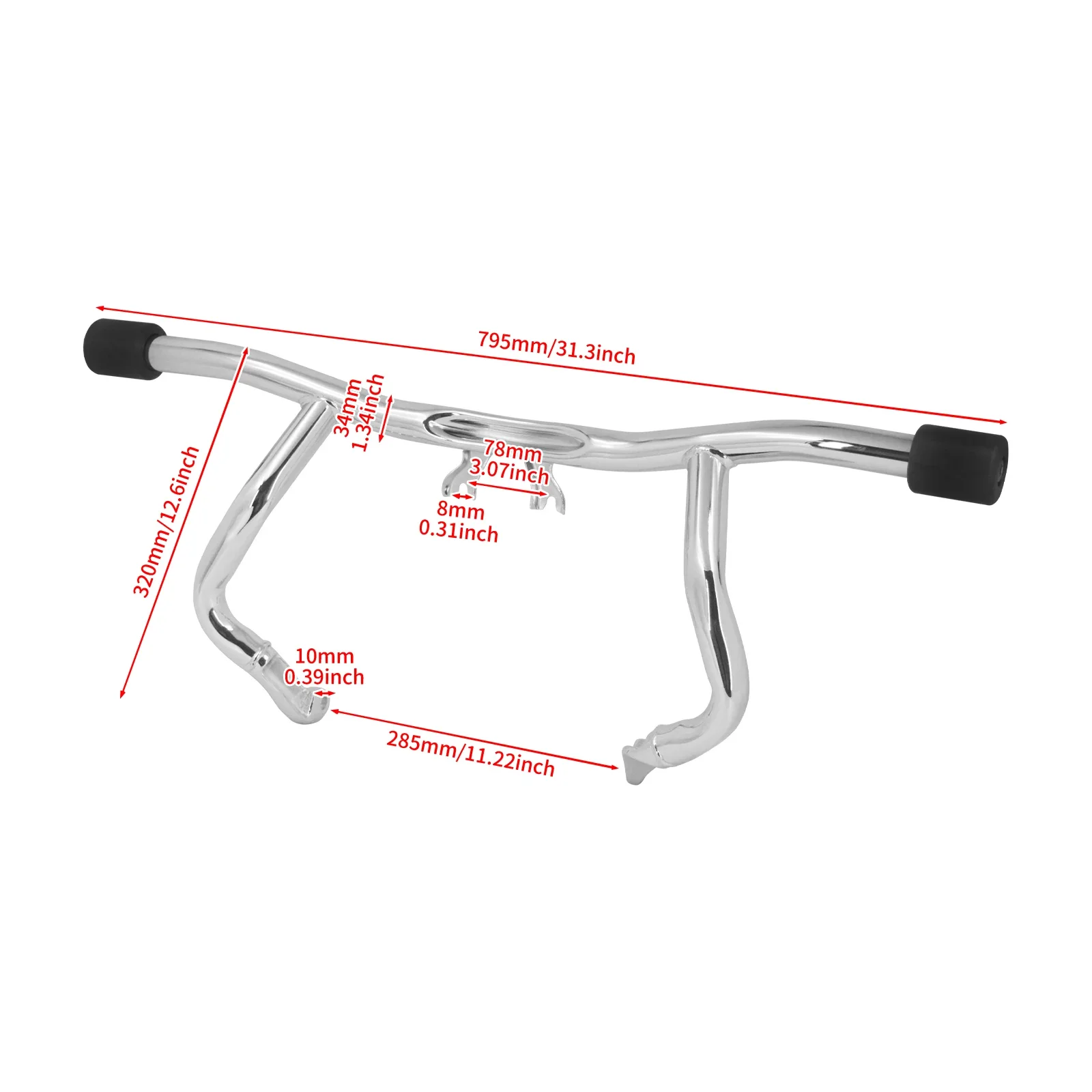 Motorcycle Highway Engine Guard Flat Out Crash Bar Front Falling Protection For Harley Touring Street Glide Road Glide 2014-2025