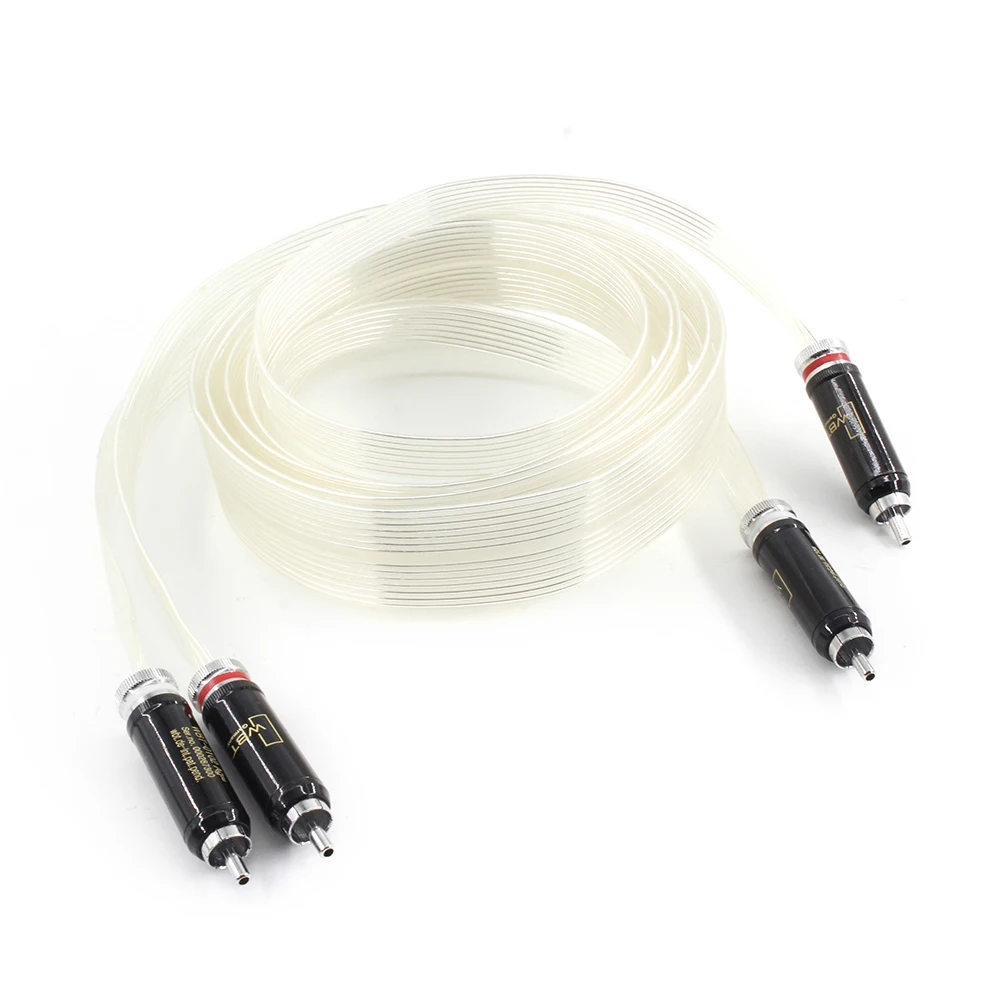 

audiophile hifi 7N OCC silver-plated audio cable signal cable 2rca-2rca RCA cable 2 plug versions