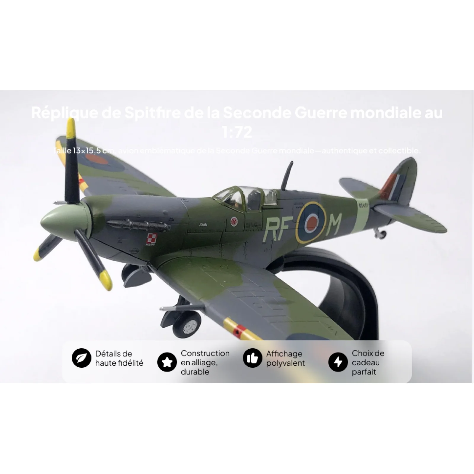 

1:72 Fighter British Diecast Aviation Aircraft , Green, 13x15.5cm