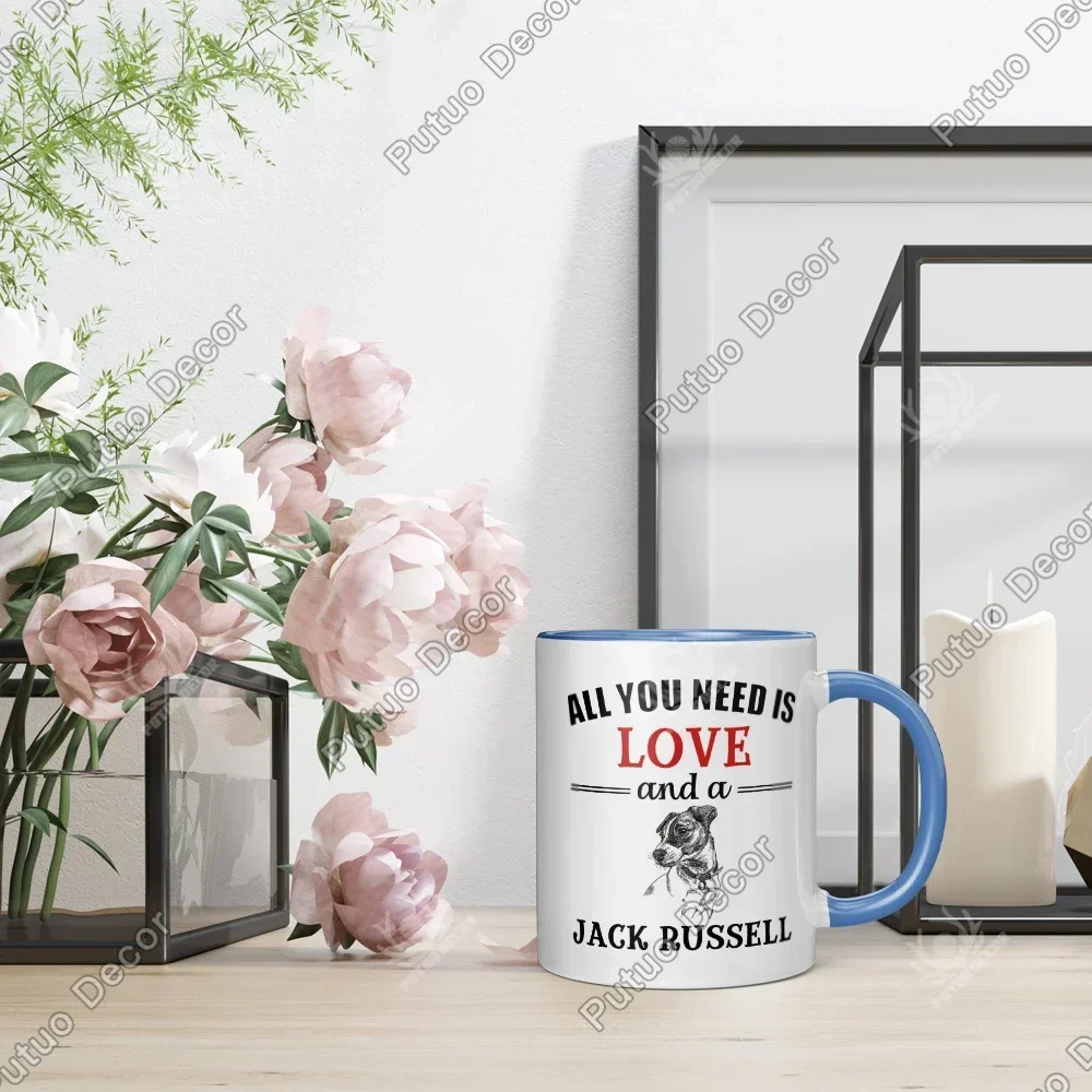 Putuo Decor 1pc Funny Sarcastic Quote Coffee Mug,Jack Russell, Cup for cafe Office Living Room, Funny Gifts for Friend Colleague