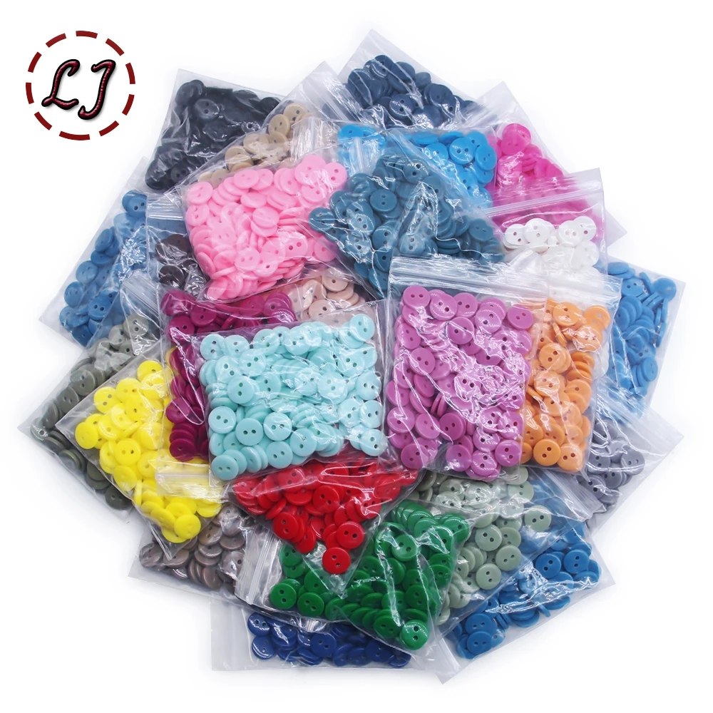 New 100pcs Resin Kids Sewing Buttons For Chindren Clothes Garment Handmade DIY Accessories scrapbooking Crafts