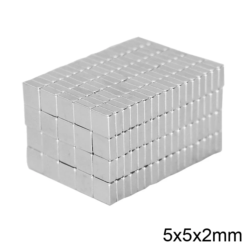 5x5x2mm Small Block Magnet Strong N35 Square  Rare Earth Magnet 5*5*2mm Neodymium Magnets Sheet 5x5x2 5*5*2