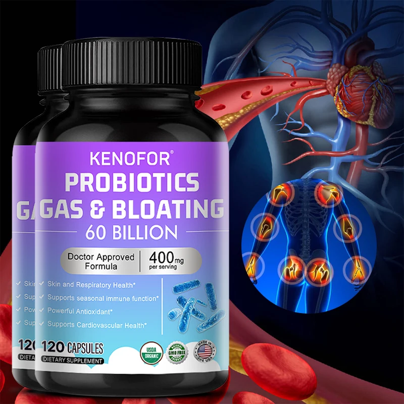 

Kenofor Probiotic Complex - 60 Billion CFU - Probiotics for Men and Women - Vegetarian Capsules, Non-GMO