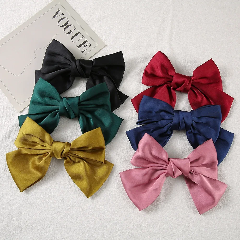 

Red Bow Design Hair Clip Double Prong Spring Non-Slip Hold for Women Special Events Kawaii Fashion Accessories