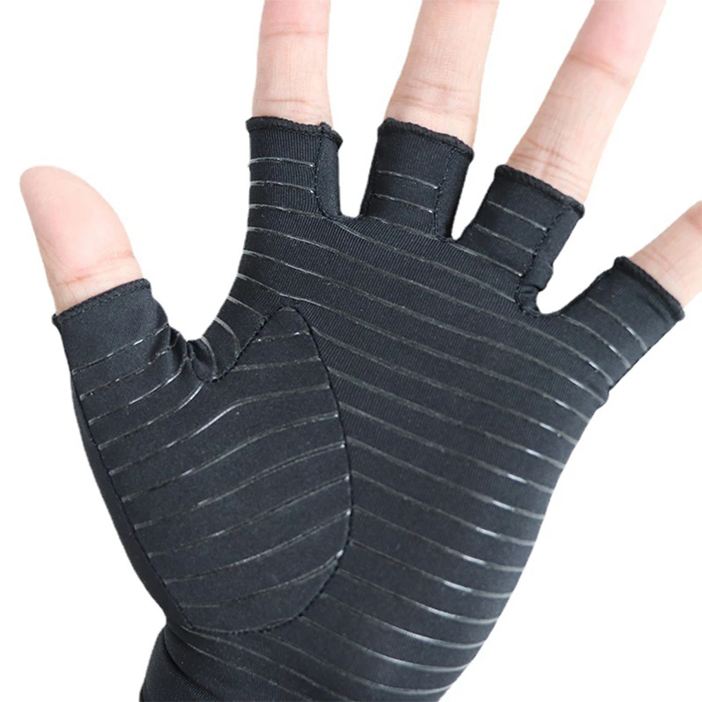 1 Pair Sports Protective Gloves Anti-Skid Daily Use Elastic Half Finger Gloves Anti-Sweat Outdoor Sports Cycling Gloves