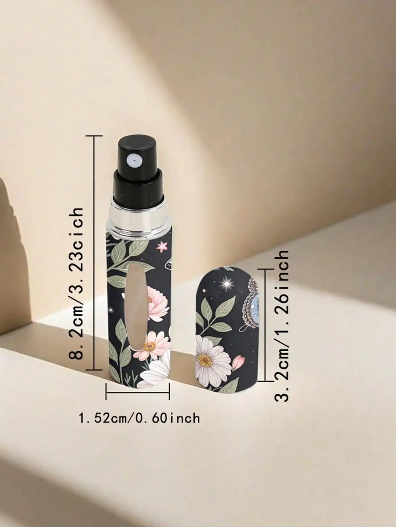 1/2pcs Butterfly Patterned Portable Perfume Spray Bottle Fillable Travel-Friendly Aromatherapy Sprayer with Pump Box Included