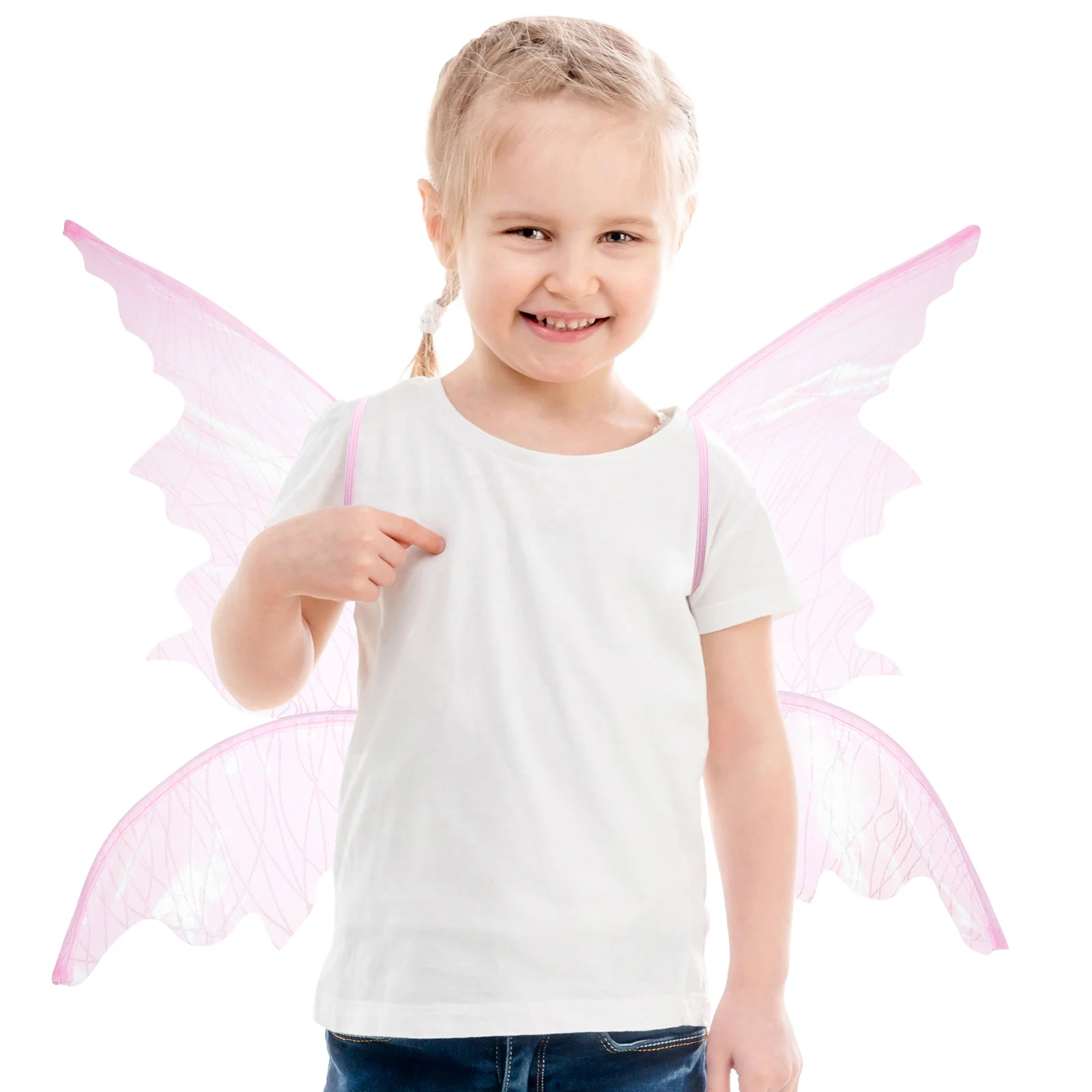 

Kids Clothes Bronzing Colorful Wings Fairy Butterflies for Girls Party Supplies Costume Adult Child