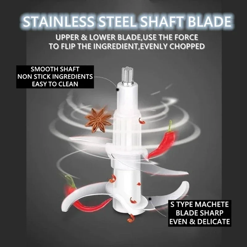 مفرمة اللحم 2L الفولاذ المقاوم للصدأ منتج أغذية كهربائي خلاط آلة المطبخ الفواكه الثوم المكسرات ، الاتحاد الأوروبي التوصيل خلاط اللحوم