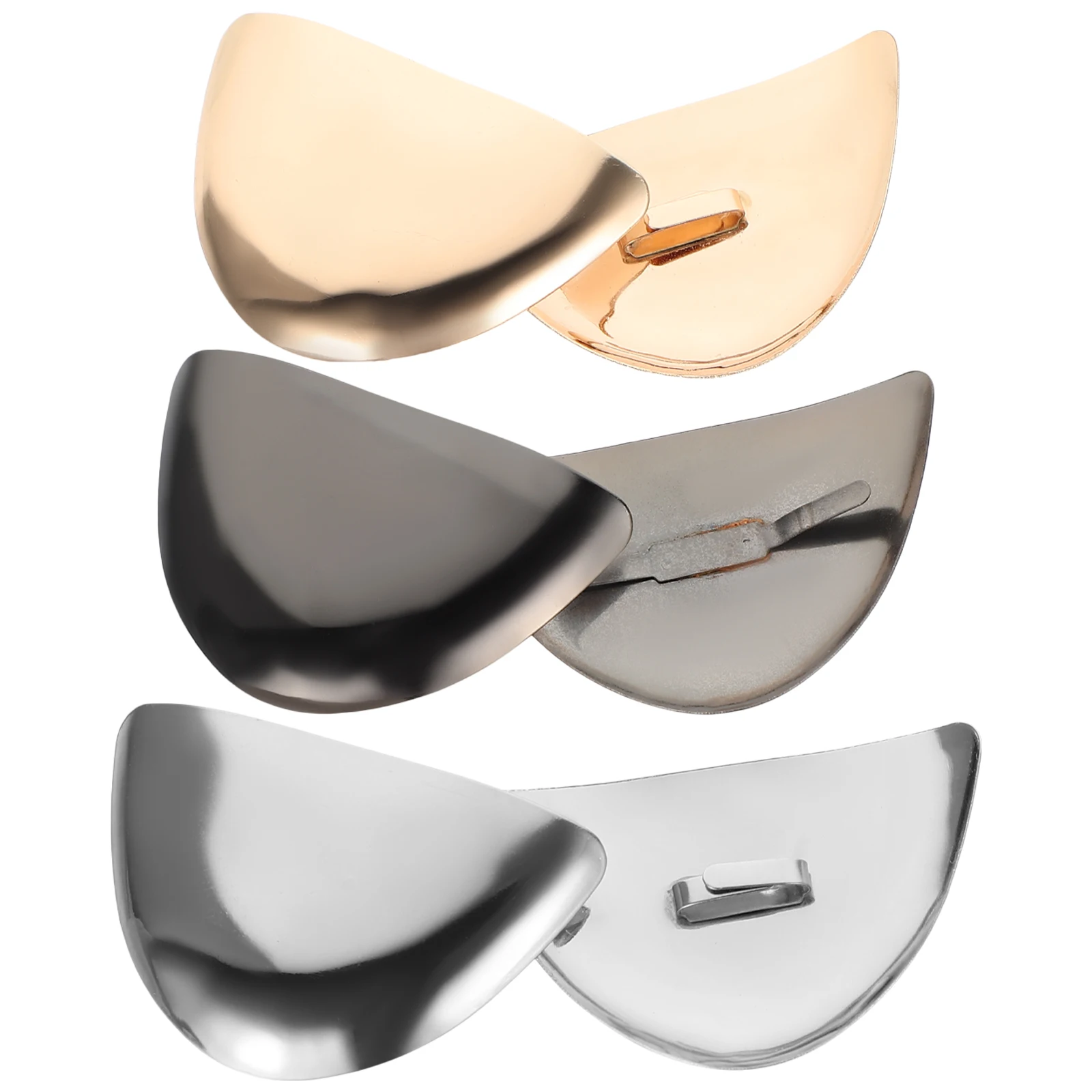 

6 Pcs Shoe Protection Metal Cover Boot Tip Protectors Pointy Heel Cap Replacement Iron Toe Caps