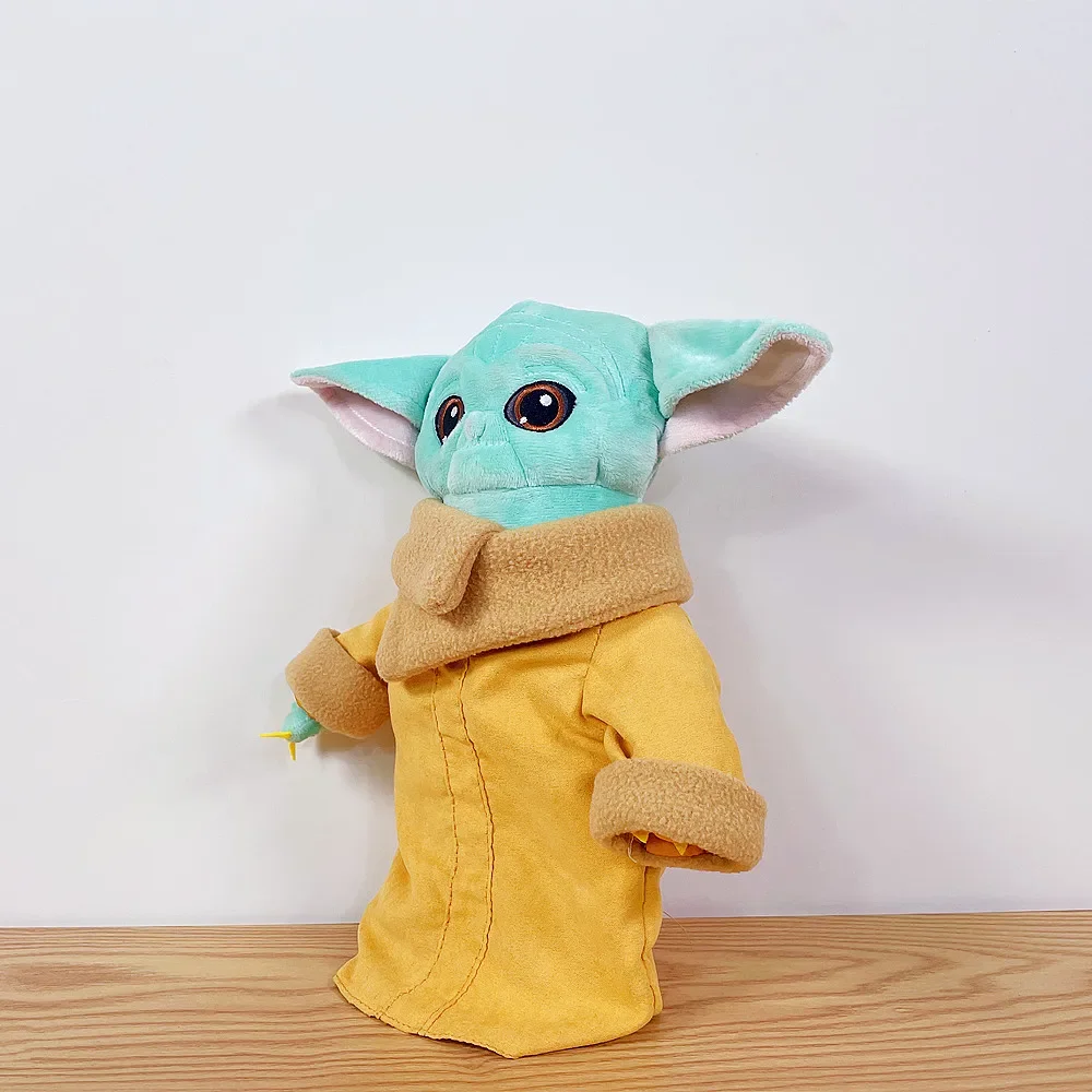 Disney 30cm wars Baby Yoda Wypchana pluszowa zabawka Ubrania można pobrać Lalka Pokój Ozdoba Łóżko Sofa trzymaj poduszkę Prezent urodzinowy