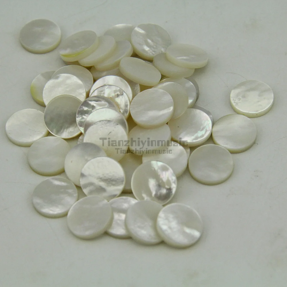 21 Pcs Trumpet Finger Key Buttons White Shells Repairing Parts New Shell Buttons for Musical Instrument Repair