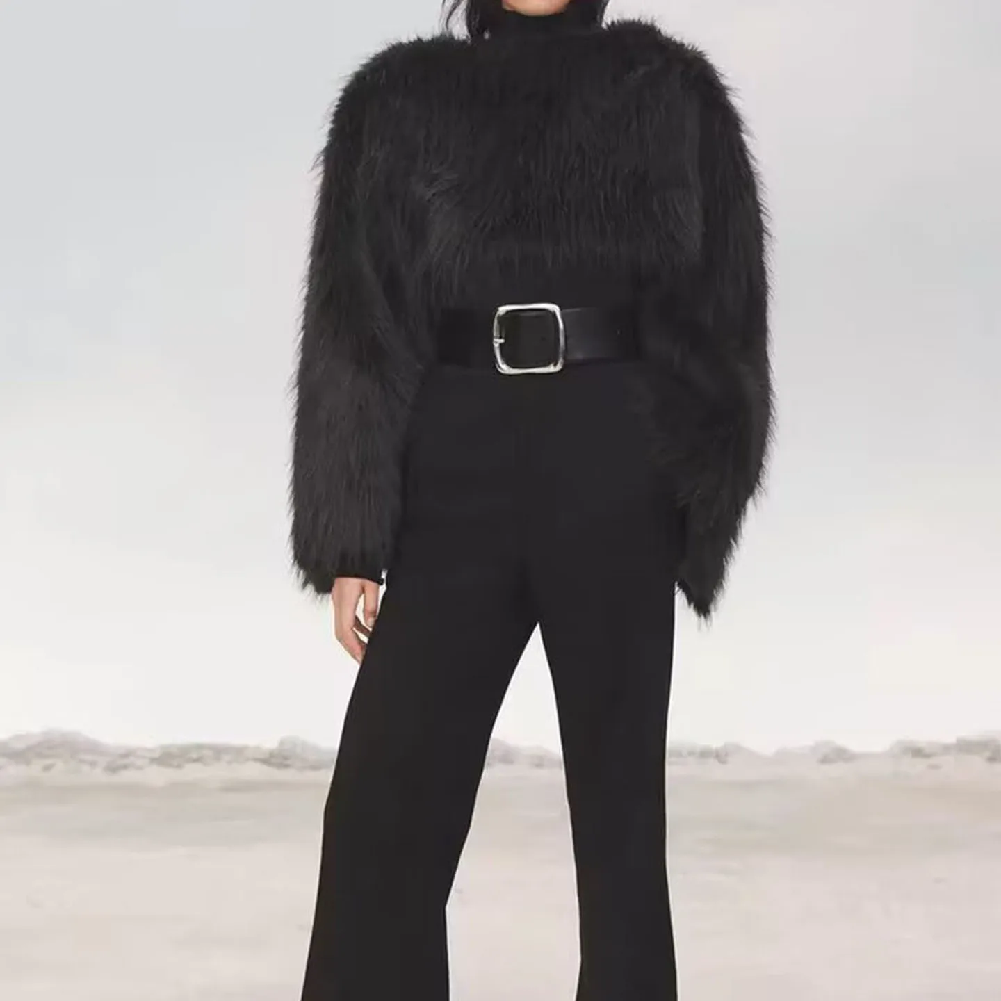 Z 여성 패션 개인화된 롱 스웨트셔츠 심플 매치 2025 신상 스포츠 아우터웨어 여성 코트