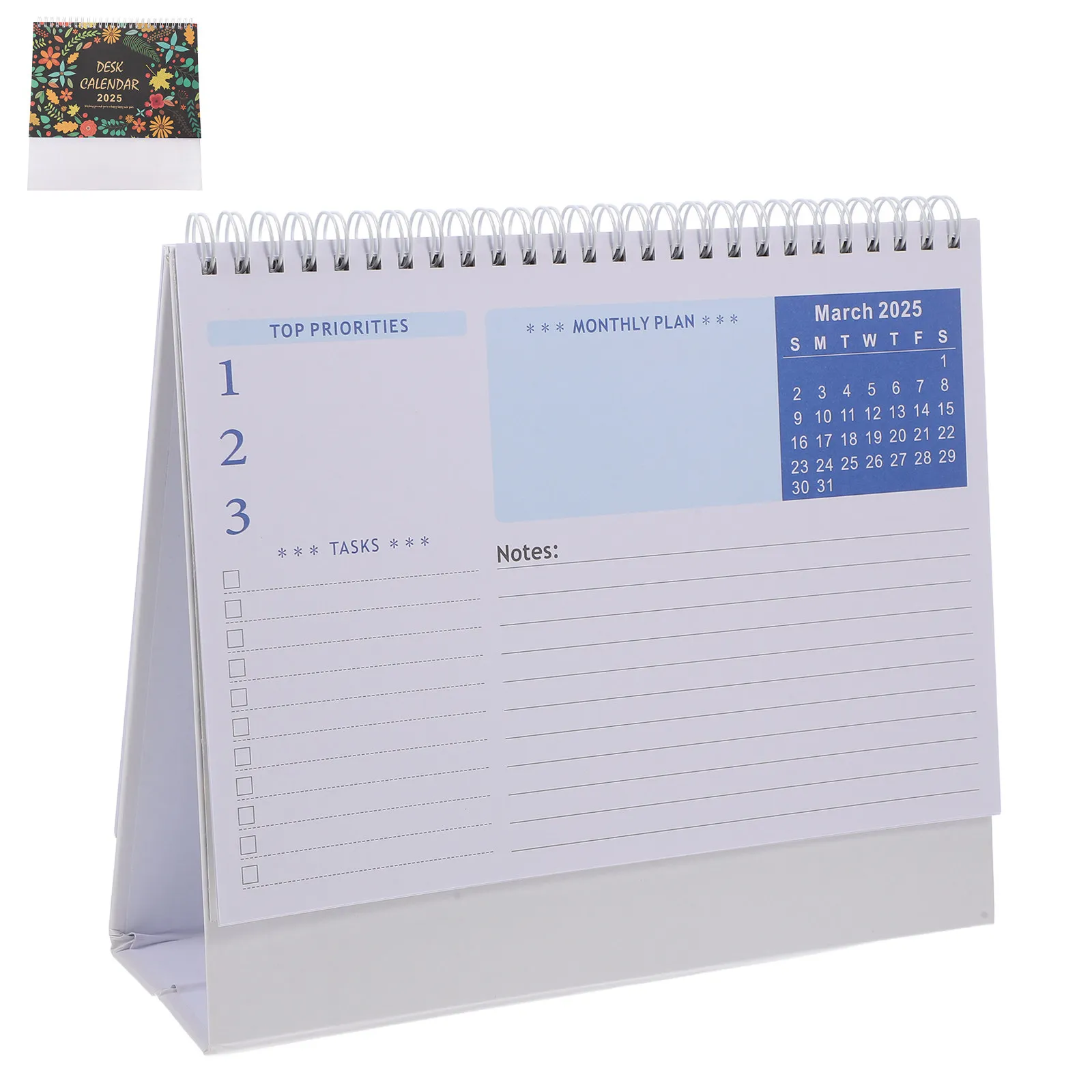 

Desk Calendar 2025 Monthly Spiral Calendar Freestanding Desktop Large Space Academic Year Office Use Desk