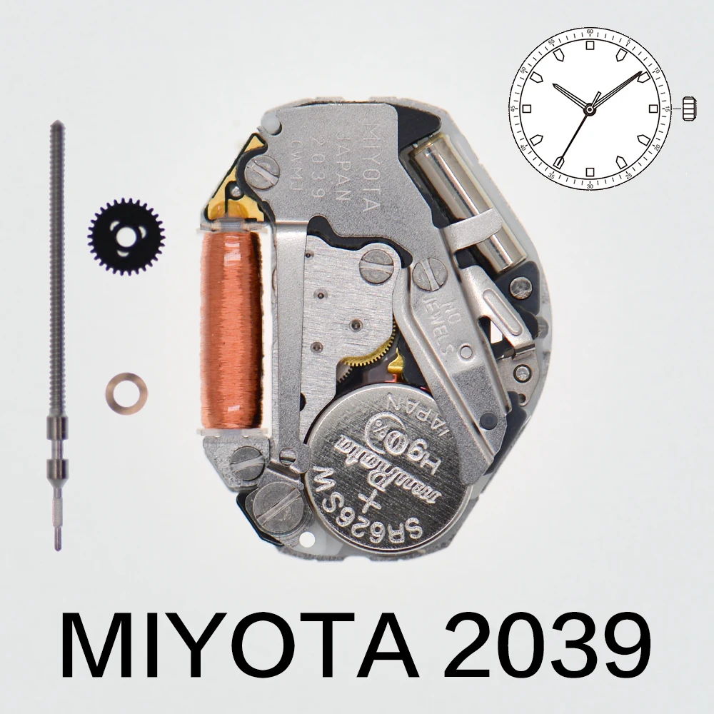 Miyota 2039 Watch Movement  Japan For High 3 Hands Quartz Watch Electronic Watch Repair Parts Replacement accessories