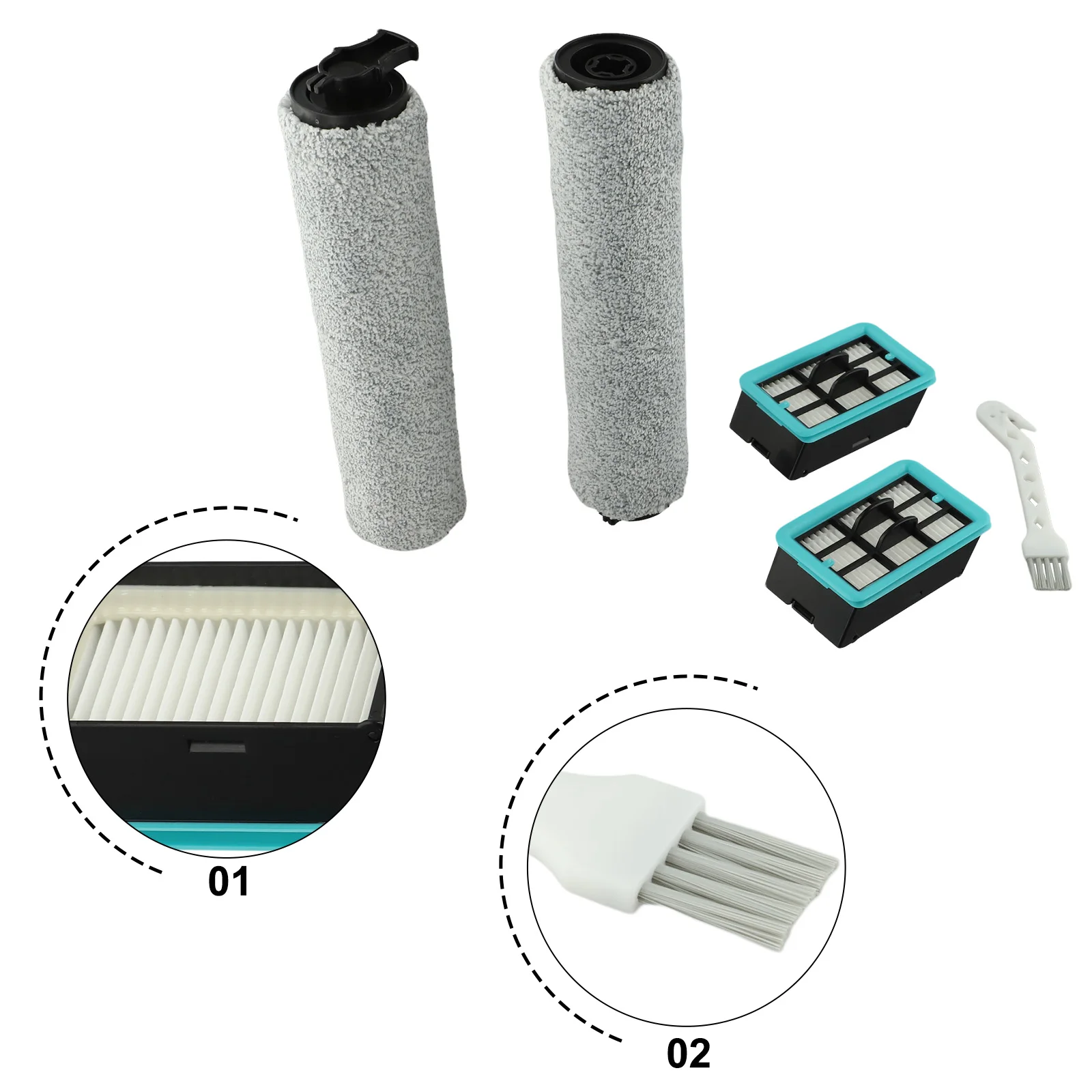 Upgrade Your For Bissell For CrossWave 3831 HF2 3845 With Replacement Roller Brush Filters Reliable Dirt for capture