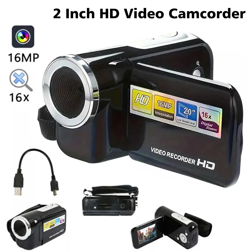 32GB 1080P 16MP 16X التكبير كاميرا رقمية مع ملء الضوء 2.0 ''تدوير شاشة كاميرا فيديو HD مسجل فيديو كاميرا هدية عيد ميلاد