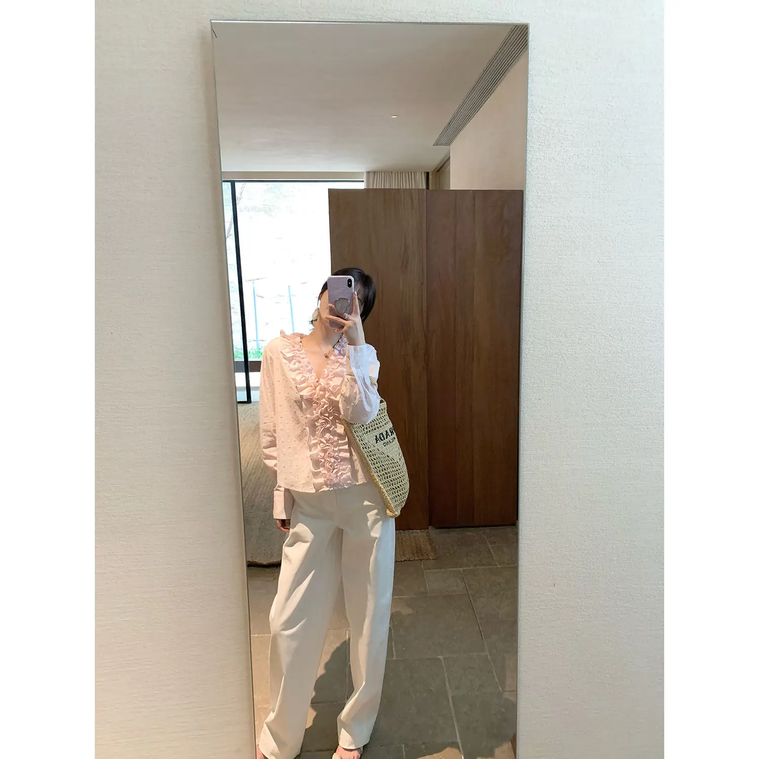 

Long Sleeve Shirts Womens Chiffon Printed Slim Fit Travel Feminine Comfortable Minimalist Romantic Daily Vacation Office Outfit