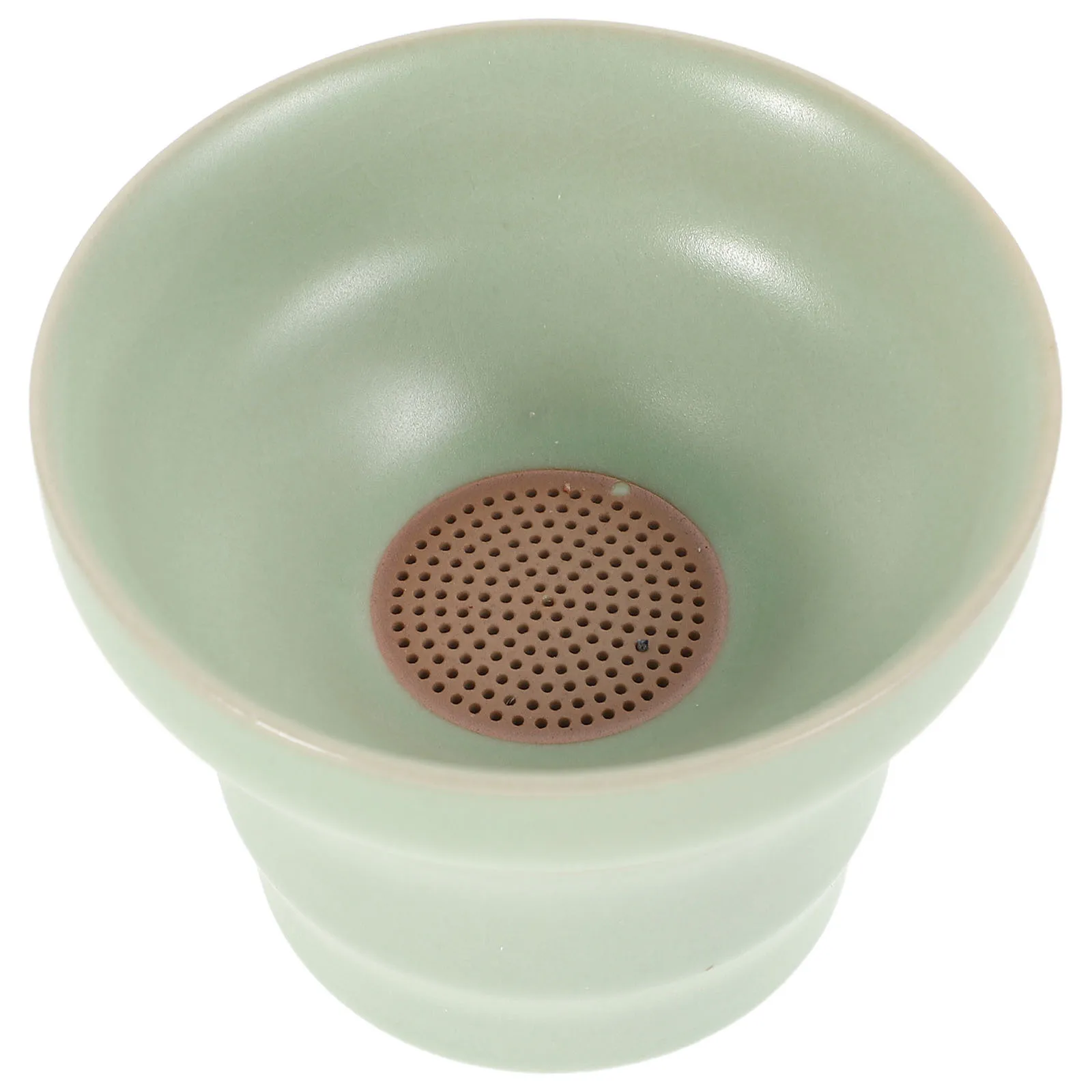 مصفاة فلتر شاي سيراميك، تصميم أنيق سهل التنظيف للمنزل والمكتب، أداة مصفاة الشاي، مصفاة شبكية رفيعة على شكل أوراق شجر فضفاضة