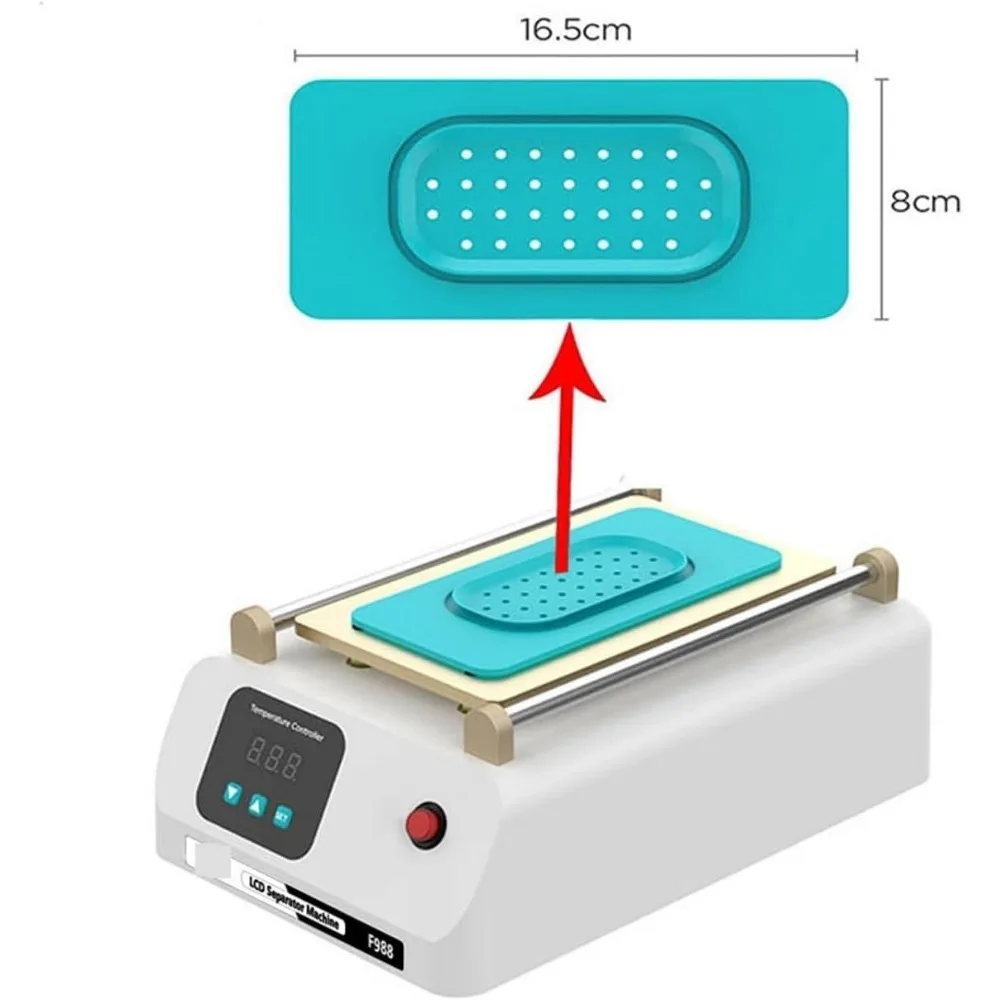 Preheat Soldering Preheating Station F988 LCD Screen Separator Machine Kit 8 Inch For Phone Pad Front Glass Repair Built-in Pump