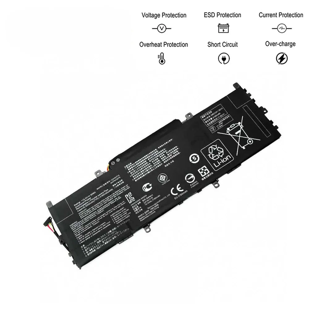 Imagem -03 - Dodomorn C41n1715 Bateria do Portátil para Asus Zenbook 13 Ux331ua Ux331un Ux331fn U3100fn U3100un Série 4icp4 72 75 15.4v 50wh