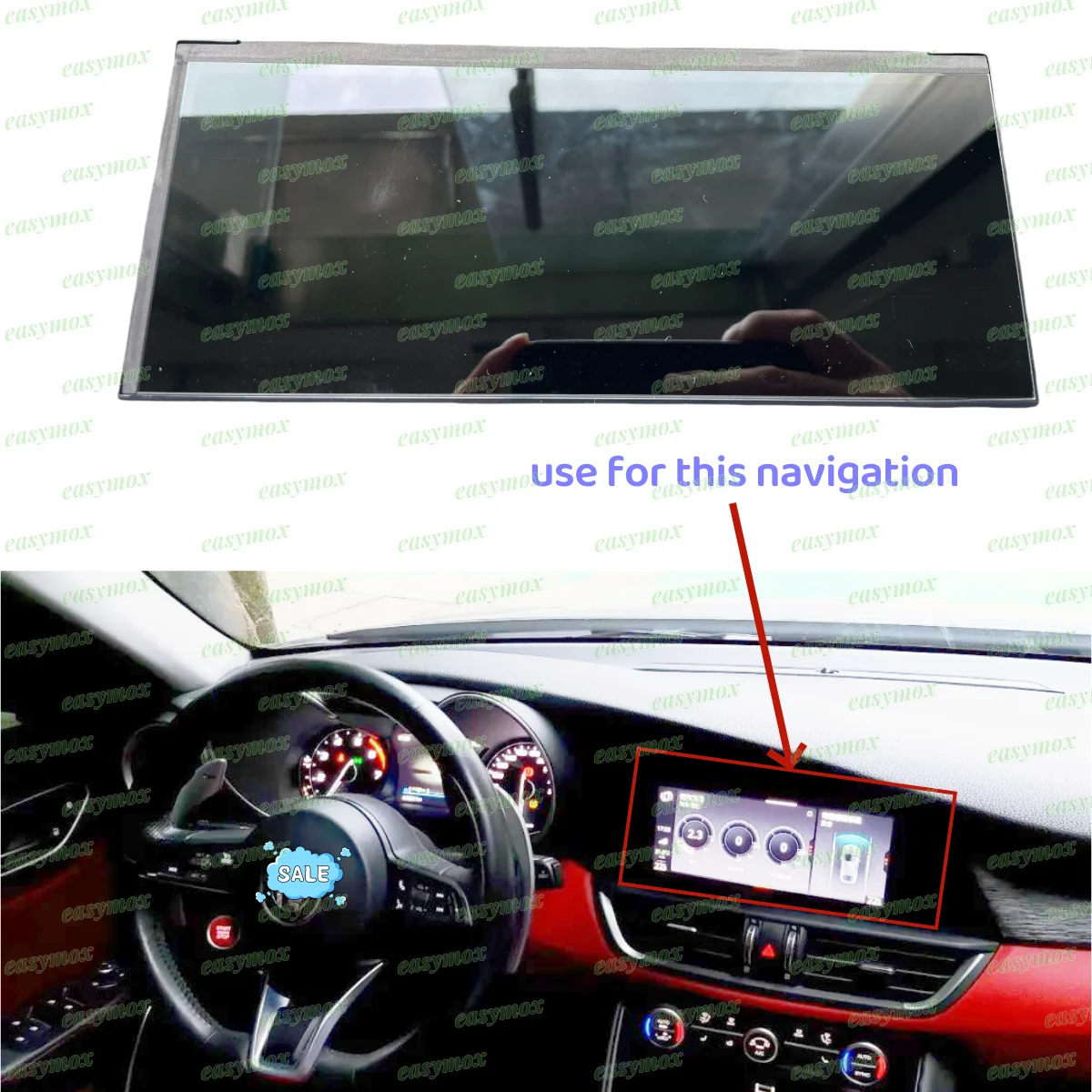 LCD Screen Display for 2015-2023 Alfa Romeo Giulia Romeo Stelvio 2020 Navigation Infotainment Screen Repairment 2021