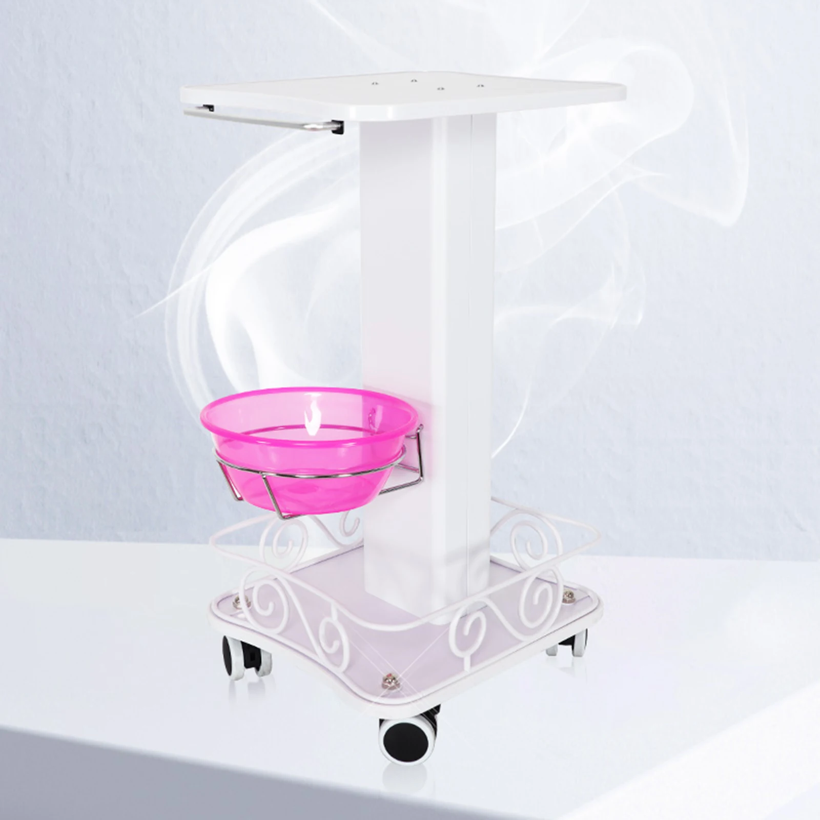 Beauty Salon Trolley Cart with Wheels and Large Storage Fence,Multil-Function Mobile Salon Spa Service Instrument Hairdressing