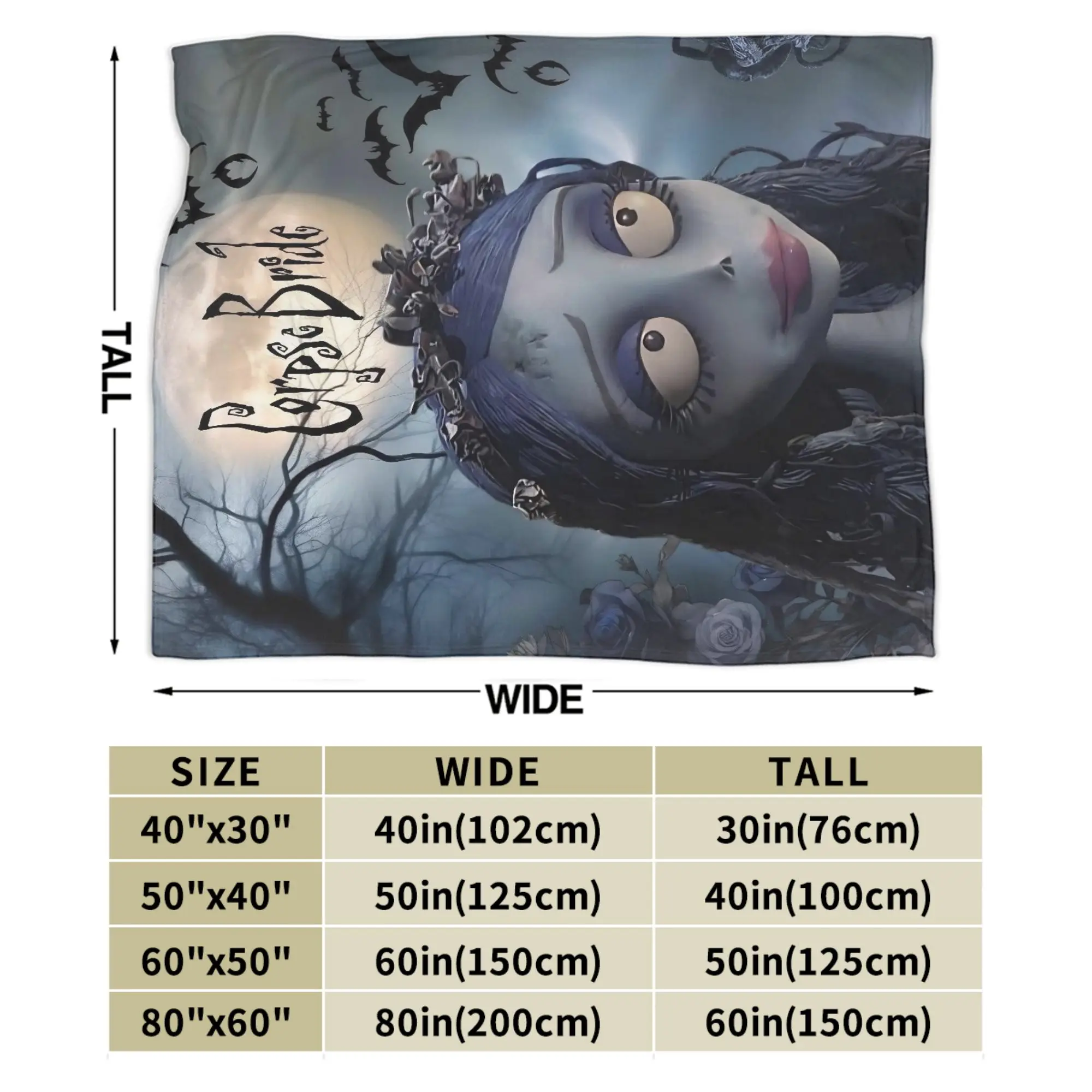 جثة العروس إميلي البطانيات المرجان الصوف أفخم مطبوعة متعددة الوظائف خفيفة الوزن رمي البطانيات للأريكة المفارش في الهواء الطلق