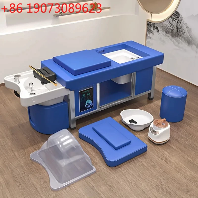 

High-End Beauty Shampoo Pedicure Integrated Bed Health Club Foot Bath Head Therapy Bed Ear Cleaning Massage Shampoo Bed