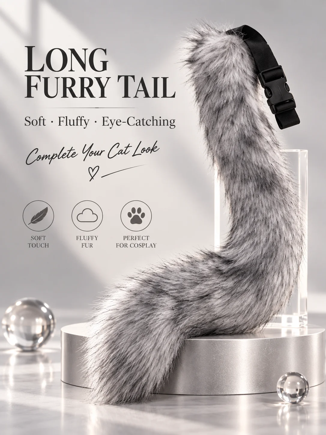 Kit Chat en Peluche – Masque, Gants et Queue – photo 6