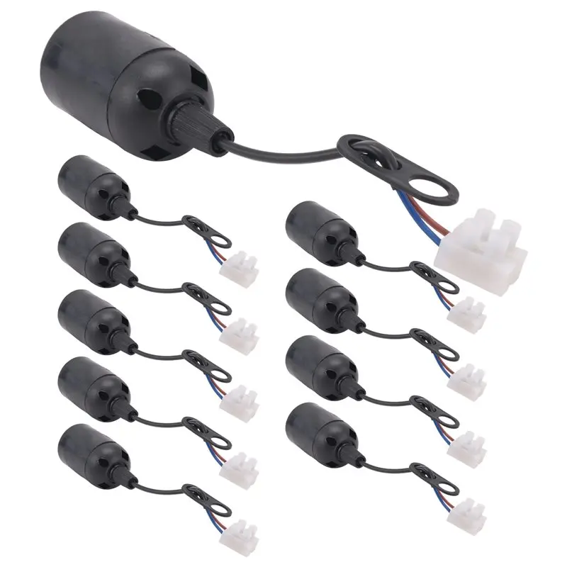 

Premium-10Pcs E27 Lamp Holder Construction Socket Lamp Holder DIY Construction Site Socket Renovation Socket Lighting Accessorie