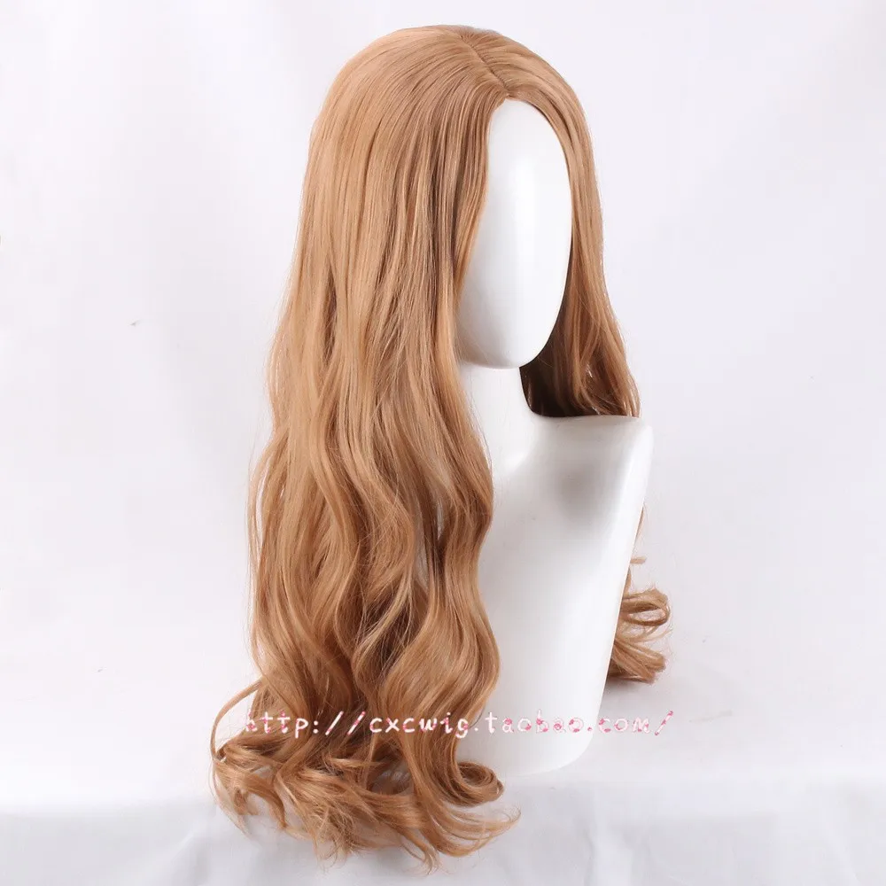 Wanda Django Maximoff Scarlet Witch Wigs Cosplay 65cm Wavy Long Synthetic Hair