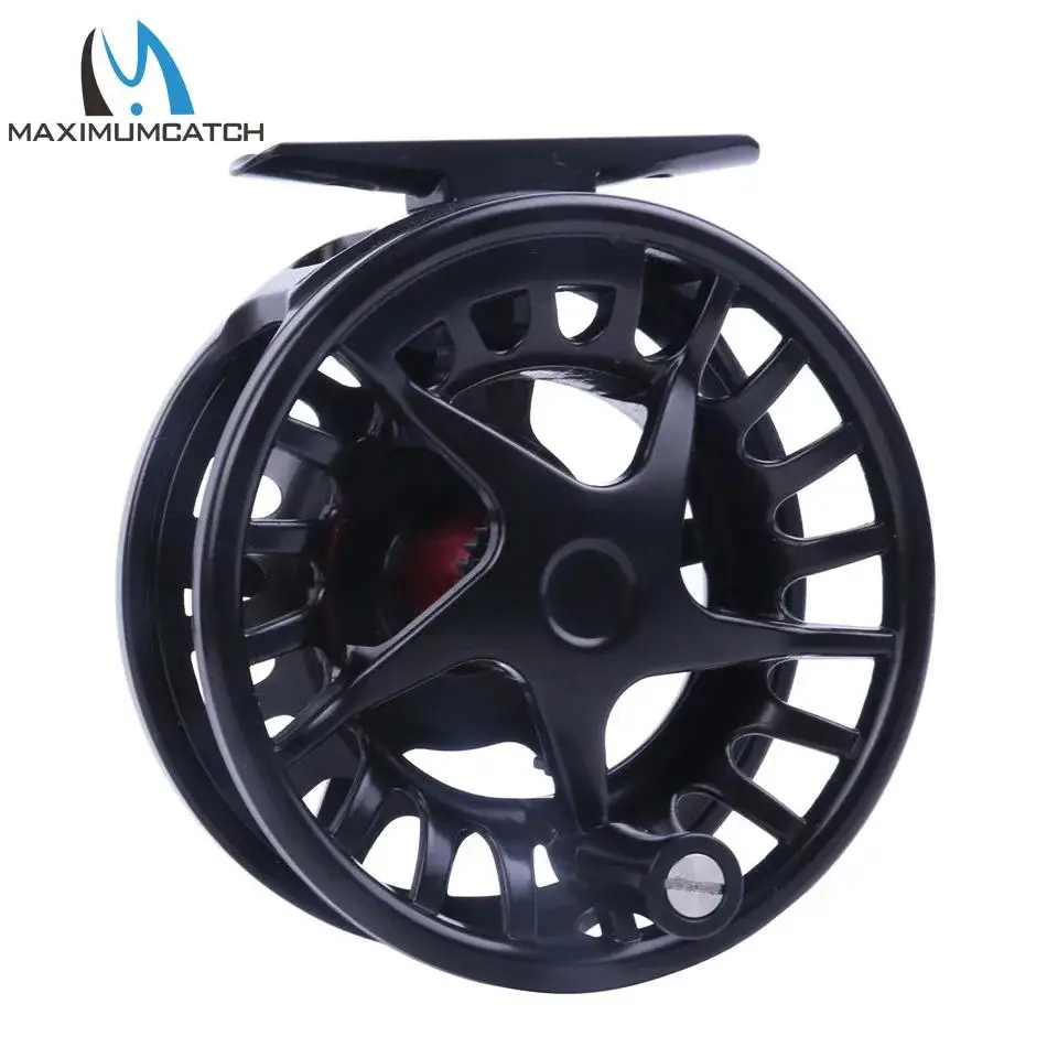 MAXIMUMCATCH DX Series Fly Reel 5-8WT CNC Aluminum Ambidextrous Design in Matte Black Fly Fishing Reel