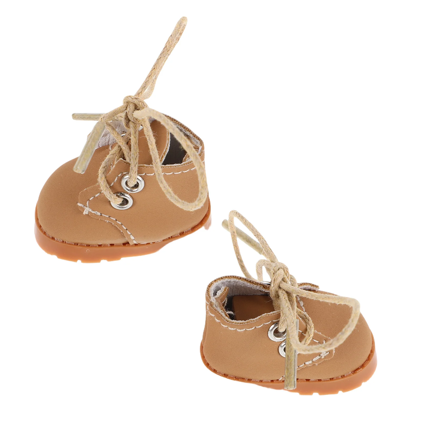 

1 Pair Cute Mini Shoes with Adjustable Laces Miniature Dolls Shoes Props for Dress Up Photography and Displaying