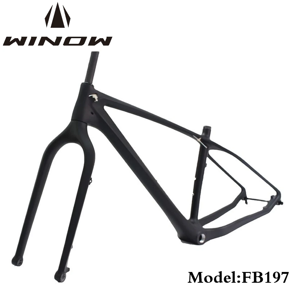 winowsports 26ER 16/18/20inch carbon fat bike frame Headtube 1-1/8\