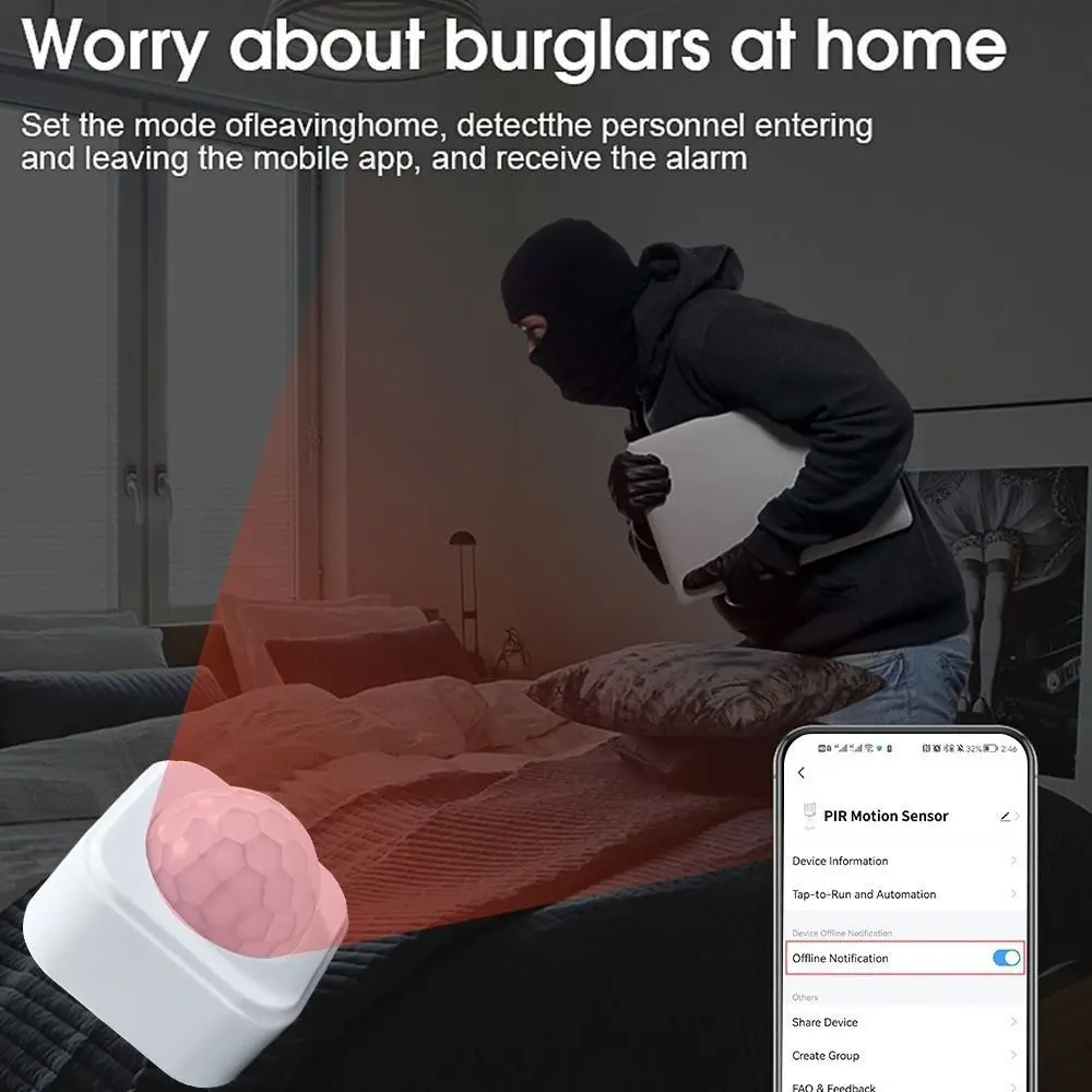 جهاز التحكم عن بعد لجسم الإنسان، كاشف الأشعة تحت الحمراء، مستشعر حركة PIR عالي الحساسية، يعمل مع Alexa Google #5