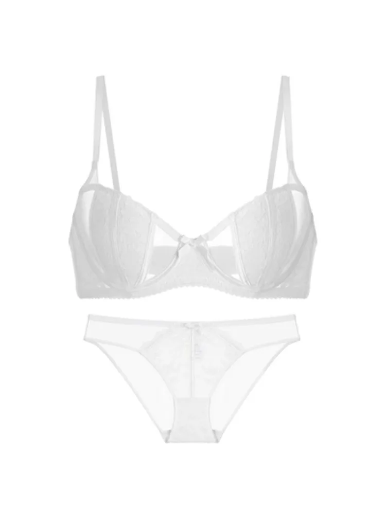 Francuski komplet biustonoszy ślubnych YUQI Victoria - Minimizer dużego biustu |   Seksowna czerwona bielizna dla panny młodej Ultra cienka, wygodna, zapobiegająca zwiotczeniu