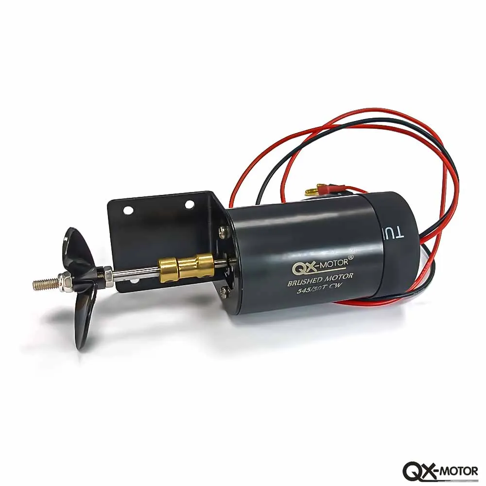 Motor de cepillo 545/50T CW CCW 7,4 V- 14,8 V QX-MOTOR hélice subacuática para no tripulado/enrollado/barco de pato con Control remoto