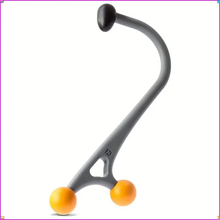 

Домашняя серая массажная трость, изогнутая конструкция глубоких тканей, инструмент для самомассажа для триггерных точек и фасций.