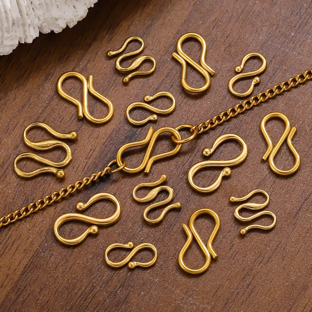 

10-20pcs Stainless Steel S M Shape Charms Connectors Diy Necklace Clasps Hooks for Jewelry Making Finding Accessories Wholesale