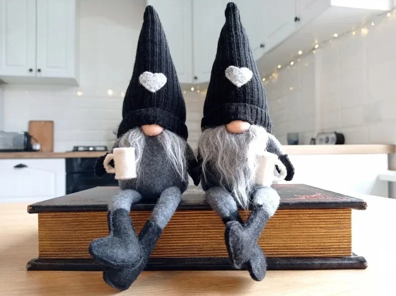 Coffee Gnome Dolls Coffee Gnomes Plush Nordic Doll Bar Home Decoration Knitted Faceless Doll Elf Dwarf Plush Figurine