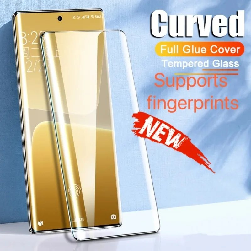 Full Glue Tempered Glass For Samsung Galaxy S25 24 23 Ultra S22 Plus Screen Protector Note10 20 Fingerprint unlocking Protectors