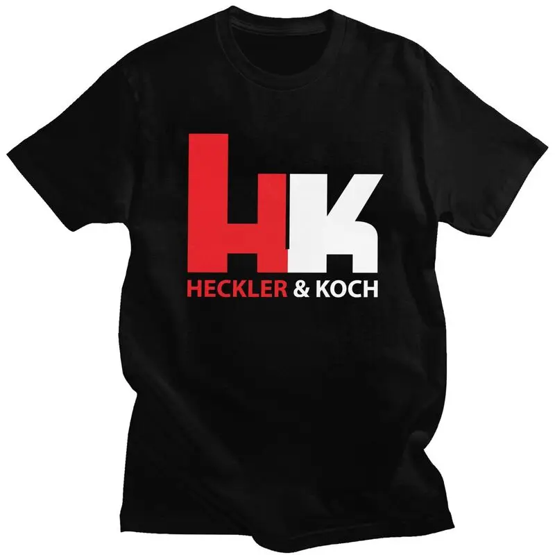 مخصص HK هيكلر الأسلحة النارية Koch Gun تي شيرت للرجال التي شيرت أزياء المحملة قصيرة الأكمام تي شيرت