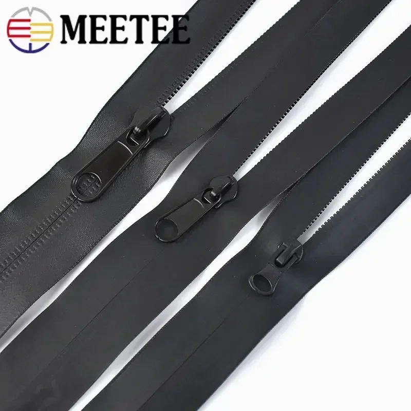 2/5Meters 3# 5# 8# 10# Waterproof Zippers Black Invisible Nylon Coil Zipper for Jacket Bag Zip Repair Kit DIY Sewing Accessories