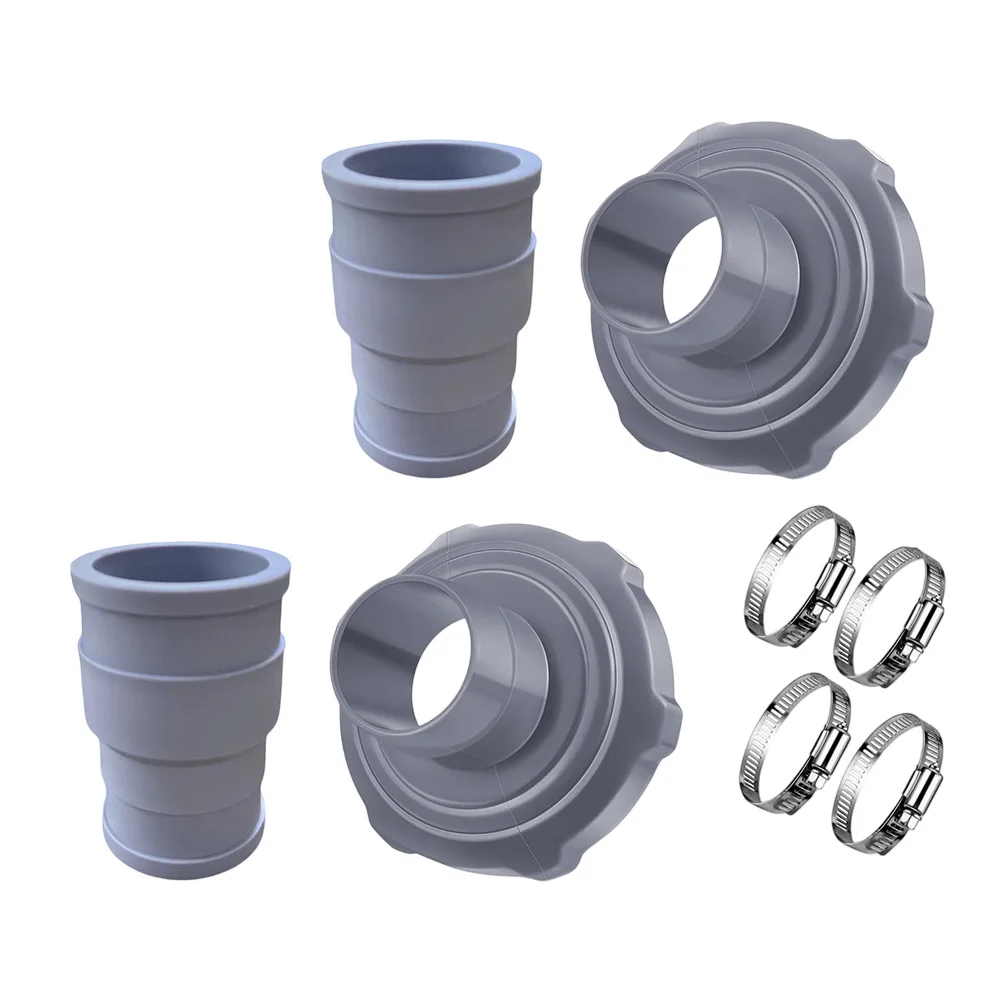 Pool Vacuum Hose Adapter Kit: For Intex Adapter With 4 Clamps Easy Installation Skimmer Adapter Swimming Experience