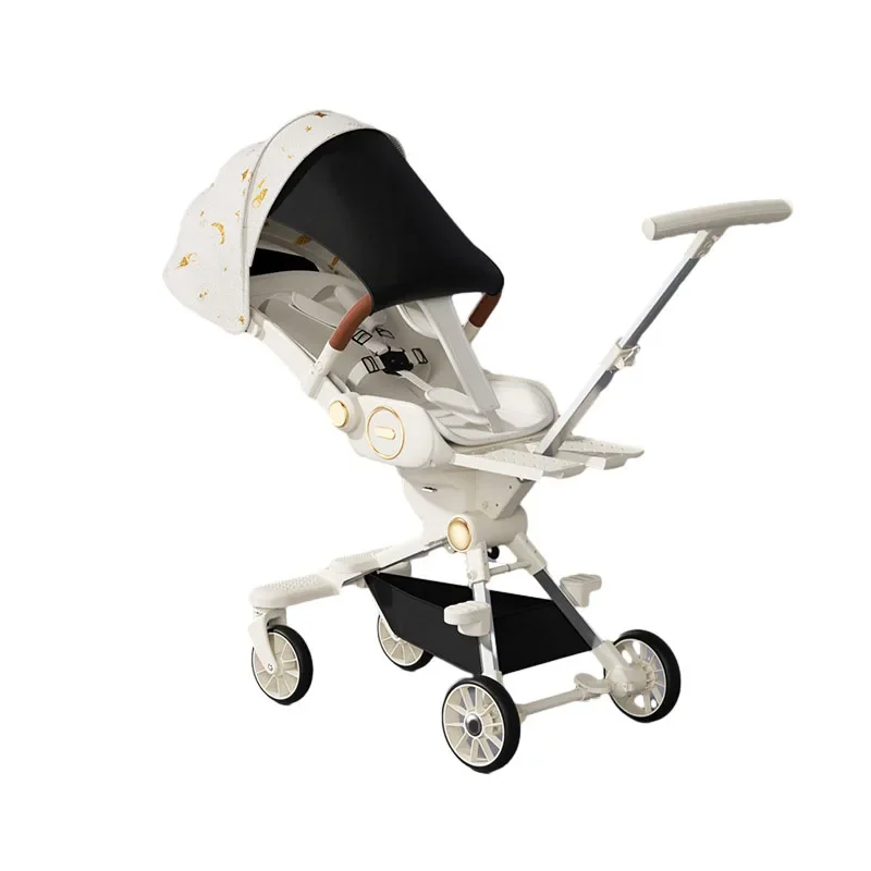 Two-way Swivel Stroller Lightweight High Landscape Foldable Newborn Stroller Four-wheel Shock-absorbing Adjustable Baby Stroller