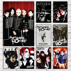 Popular Rock Music Band My Chemical Romance Poster MCR Singer Canvas Painting Wall Art For Modern Bedroom Office Home Decor