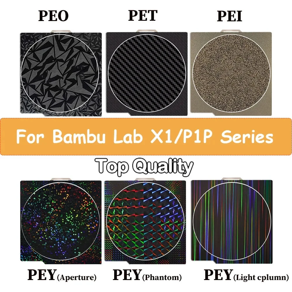 

Build Plate for Bambu Lab A1 P1P P1S Smooth X1C Spring Steel Sheet Double Sided 3D Print For Bambu Bamboo X1 Carbon Plate Bed