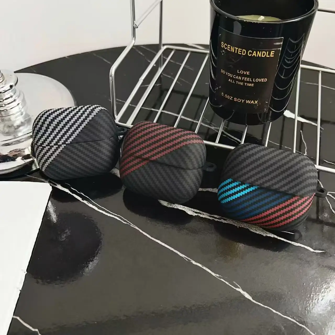 for Samsung Galaxy Buds 4Pro/4/3pro Earphone Case Carbon fiber high-end business for AirPods1/2/3/4/ Pro3/pro2 /pro case view 4