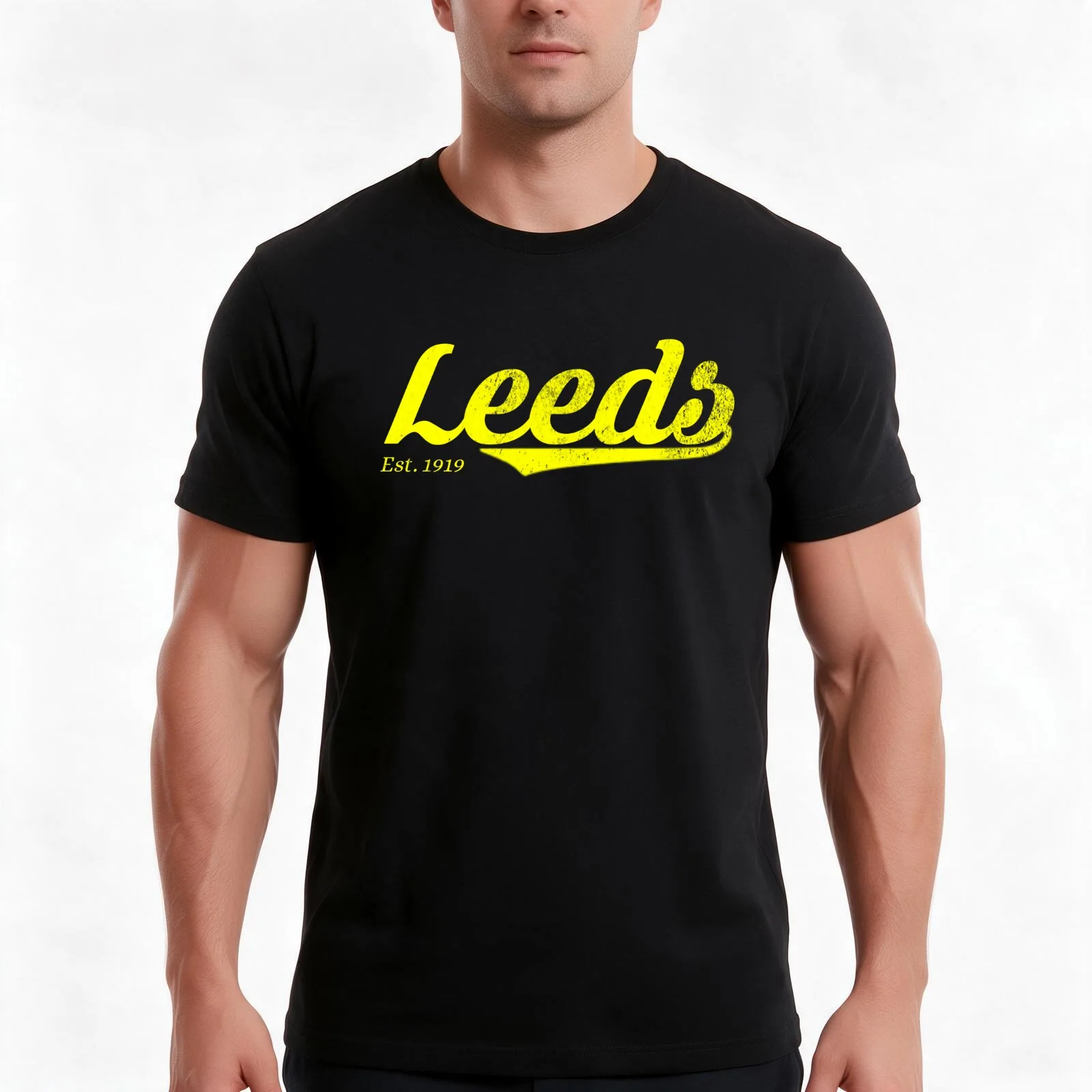 Leeds Retro T-Shirt, Summer Casual Cotton Tee, Oversized Streetwear Tops, Vintage Graphic Print, Loose Fit Short Sleeve