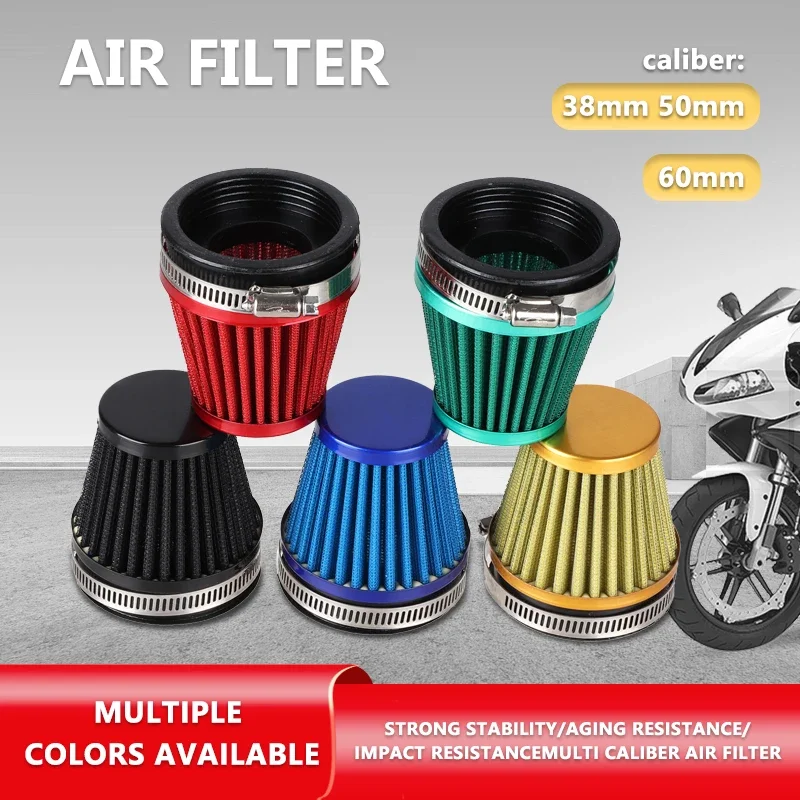 

Motorcycle Universal 38mm 48-50mm 58-60mm Air Filter Mushroom Head Filters For 50cc-250cc Scooter Dirt Pit Bike ATV Quad Buggy